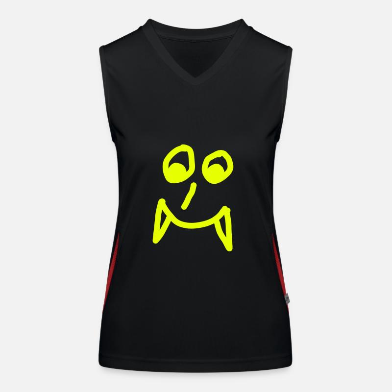 Vampires Gesicht Funktionelles Kontrast-Tank Top für Frauen