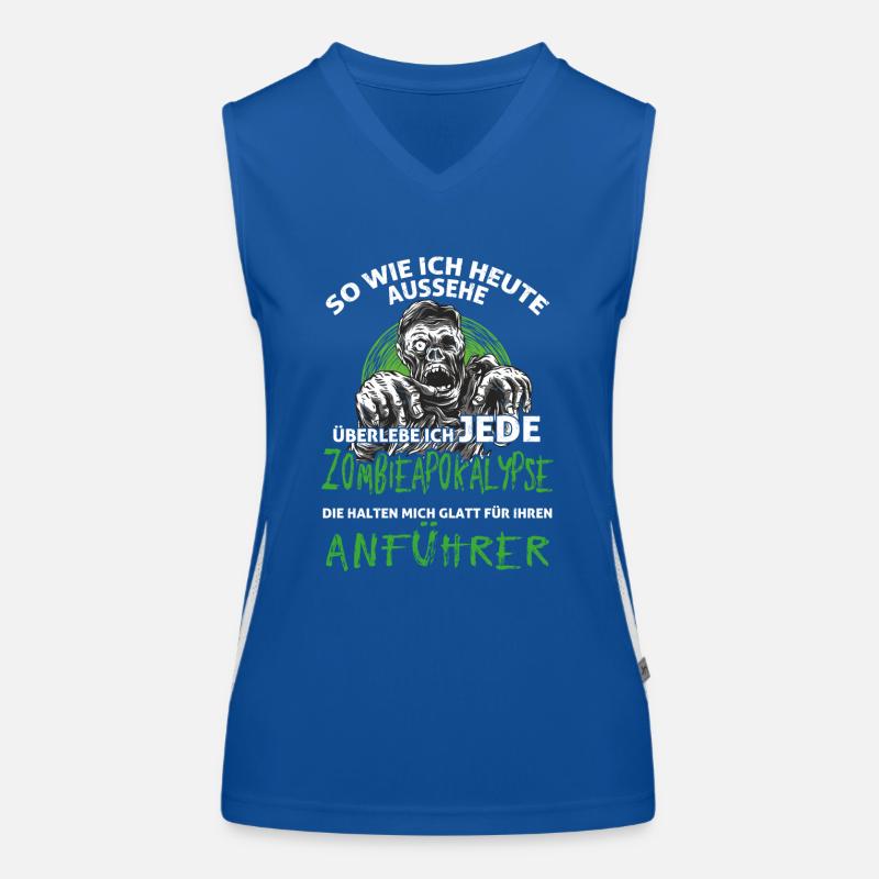 Zombie Apokalypse Mann Funktionelles Kontrast-Tank Top für Frauen