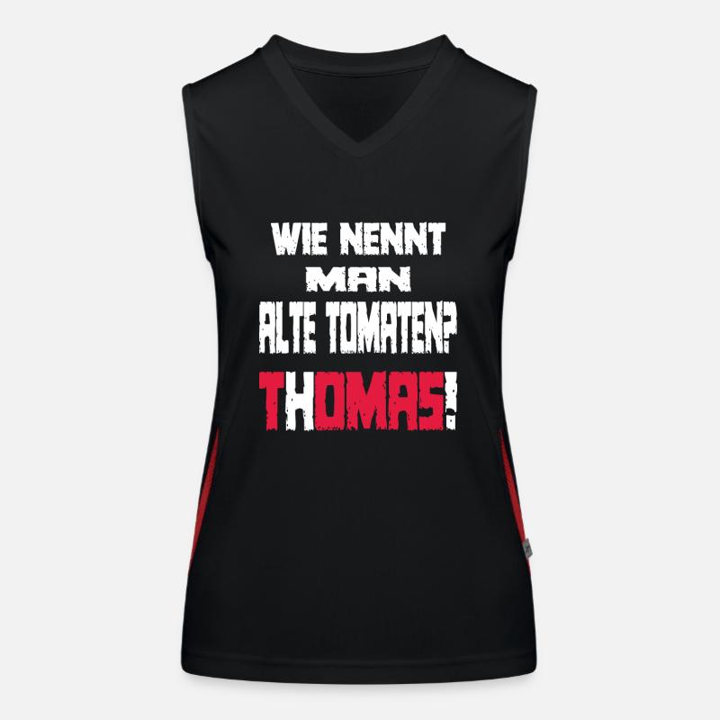 Ein lustiger Spruch mit Thomas Funktionelles Kontrast-Tank Top für Frauen