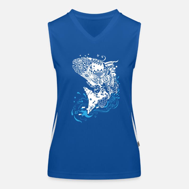 Jumping fish Women's Functional Contrast Tank Top