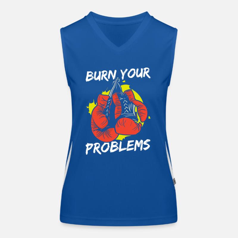 Problem Lustig Kein Problem Das geringere Übel Funktionelles Kontrast-Tank Top für Frauen