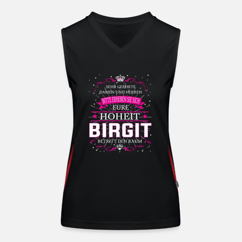Votre Altesse Birgit entre dans la pièce Débardeur respirant contrasté Femme