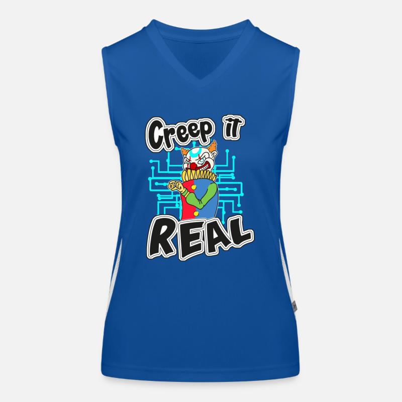 Creep It Real - Krypto-Clown Funktionelles Kontrast-Tank Top für Frauen