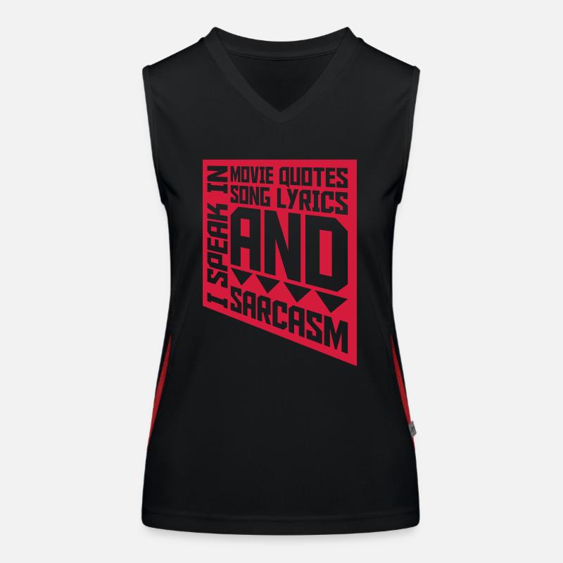 speak lyrics and sarcasm Women's Functional Contrast Tank Top
