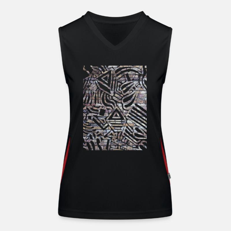 Geometric Print Women's Functional Contrast Tank Top