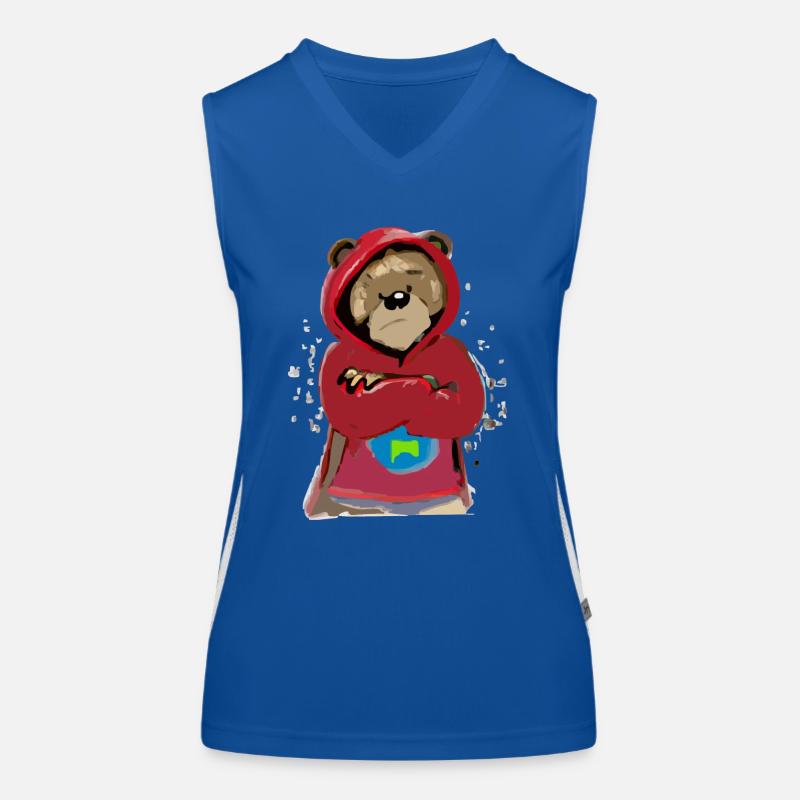 Bloo the grumpy bear Women's Functional Contrast Tank Top