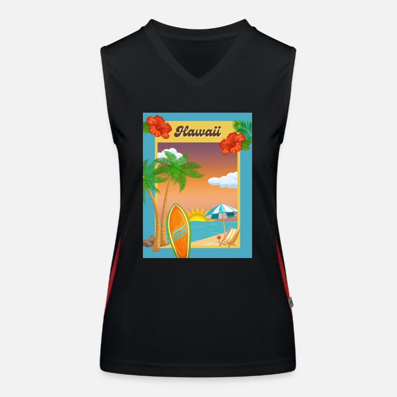 Hawaii Funktionelles Kontrast-Tank Top für Frauen