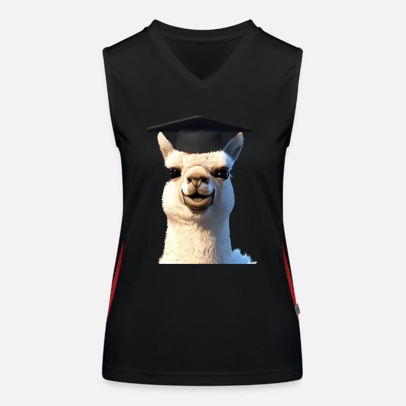 Bachelor Alpaka Schulabschluss Studium Absolvent Funktionelles Kontrast-Tank Top für Frauen