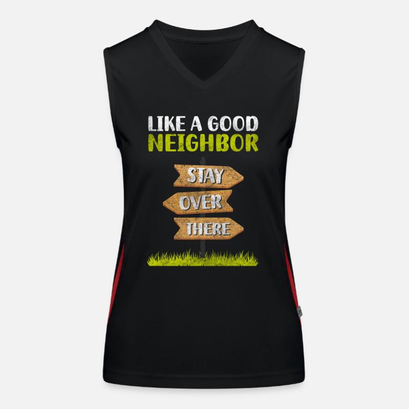 Nachbarn Dorf Einweihungsfeier Funktionelles Kontrast-Tank Top für Frauen