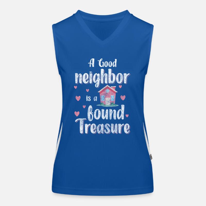 Nachbarn Freundschaft Einzug Einweihungsfeier Funktionelles Kontrast-Tank Top für Frauen
