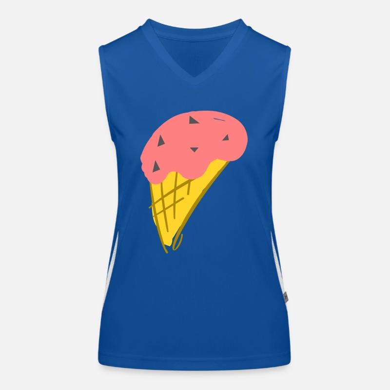 Erdbeereis Funktionelles Kontrast-Tank Top für Frauen