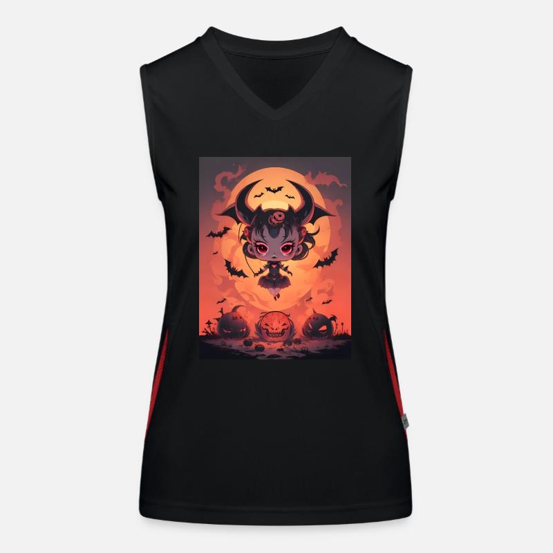 Devilish Pumpkin Queen Women's Functional Contrast Tank Top