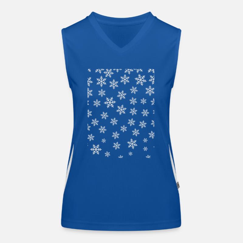 Schneeflocken 02 Funktionelles Kontrast-Tank Top für Frauen
