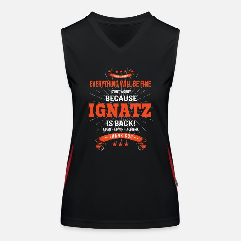 Everything will be fine Ignatz Is back Funktionelles Kontrast-Tank Top für Frauen