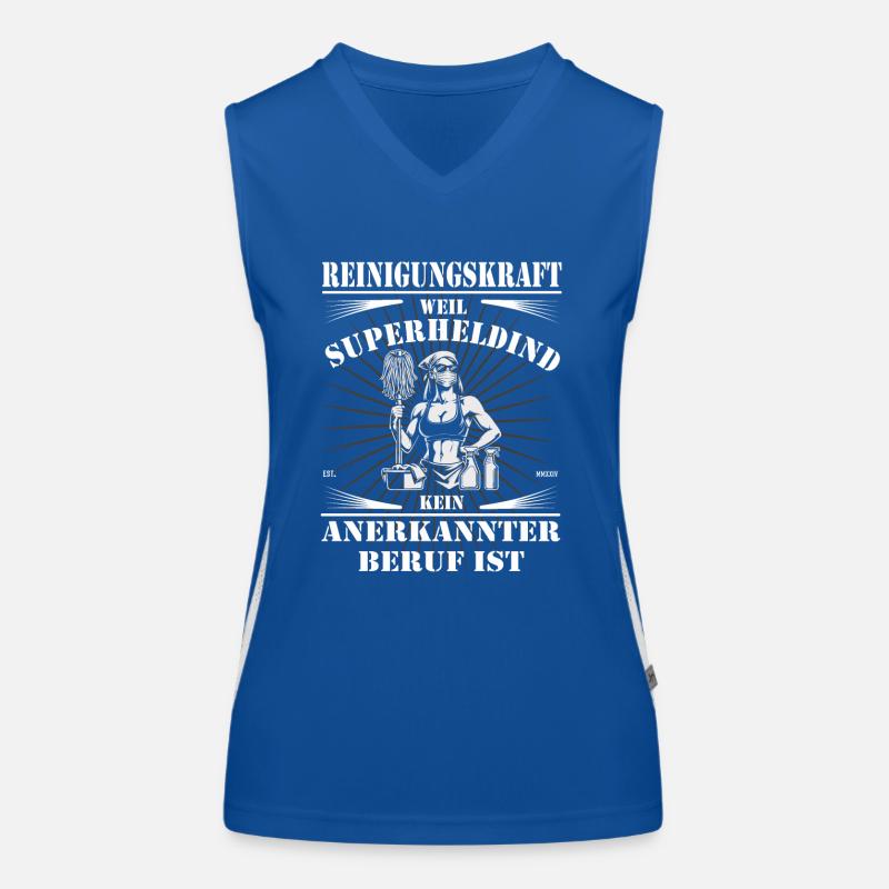 Cleaner: Because superheroine is not a recognized Women's Functional Contrast Tank Top