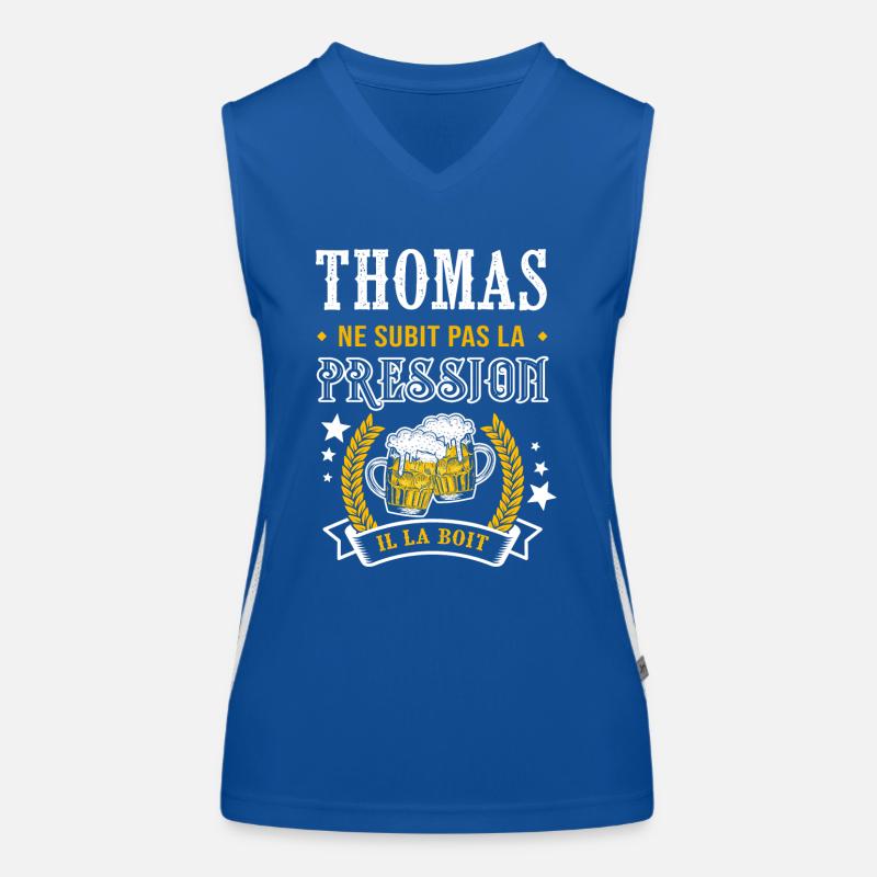 Thomas bière thomas cadeau Thomas fêtes Débardeur respirant contrasté Femme