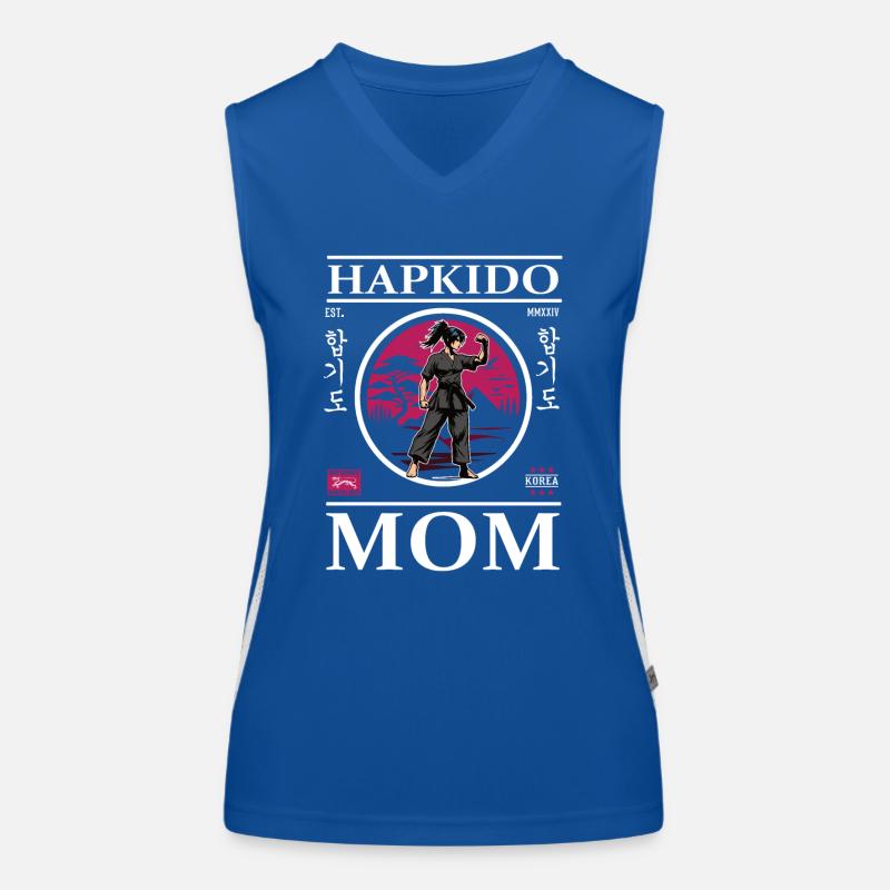 Hapkido Mom - Kampfsort Mutter Design Funktionelles Kontrast-Tank Top für Frauen