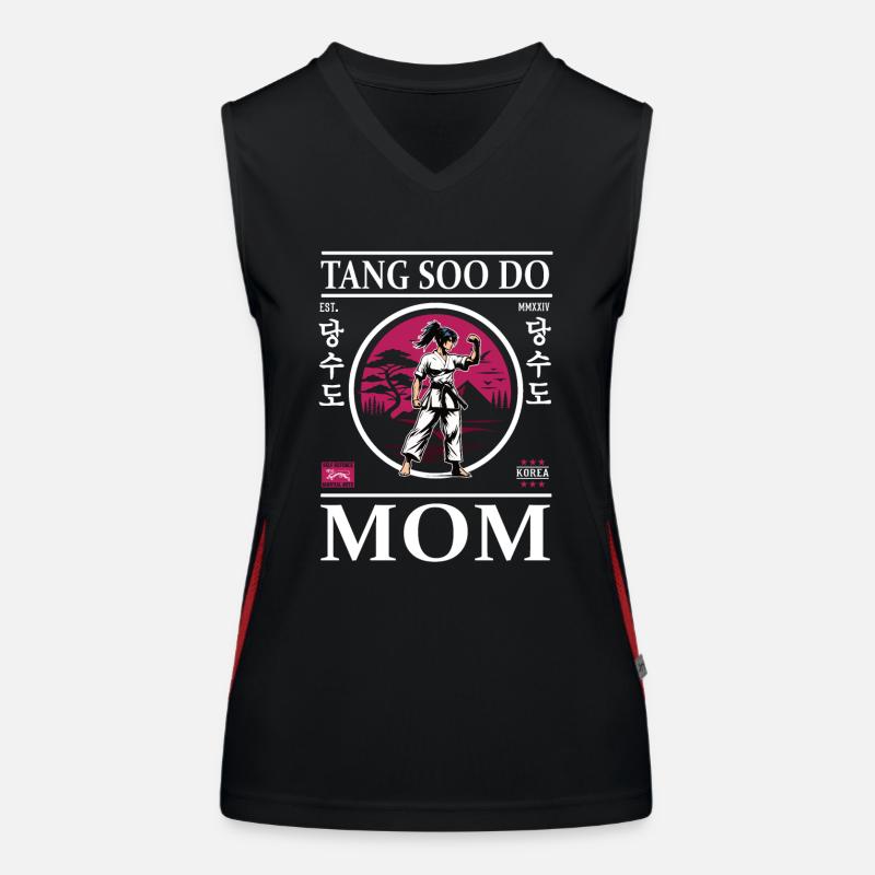 Tang Soo Do Mom - Kampfsport Mutter Design Funktionelles Kontrast-Tank Top für Frauen