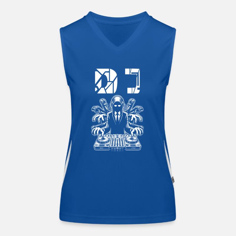 Techno DJ – Beat Maker Design Funktionelles Kontrast-Tank Top für Frauen