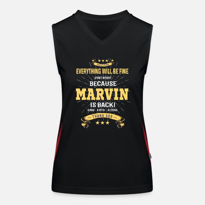 Everything will be fine Marvin Is back Funktionelles Kontrast-Tank Top für Frauen