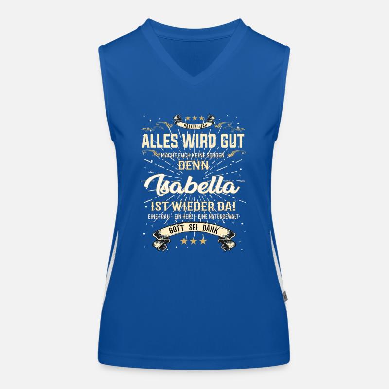 Alles wird gut denn Isabella Ist da Outfit Funktionelles Kontrast-Tank Top für Frauen