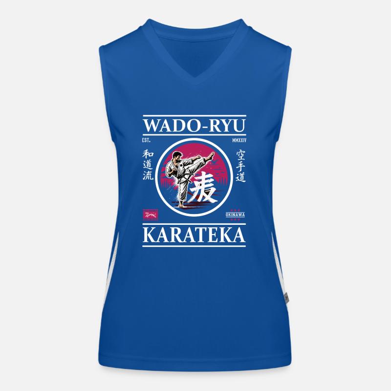 Wado-Ryu Karateka – The Path of Peace Women's Functional Contrast Tank Top