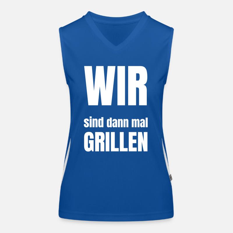 Wir sind dann mal Grillen Funktionelles Kontrast-Tank Top für Frauen