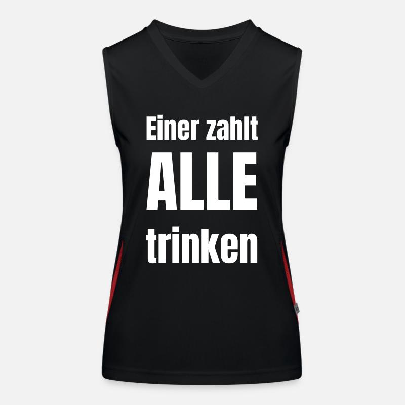 One pays, everyone drinks! Women's Functional Contrast Tank Top