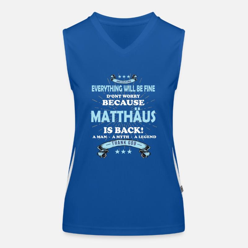 Everything will be fine Matthäus Is back Funktionelles Kontrast-Tank Top für Frauen