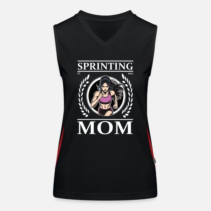 Maman sprinteuse – Mère et sprinteuse Débardeur respirant contrasté Femme