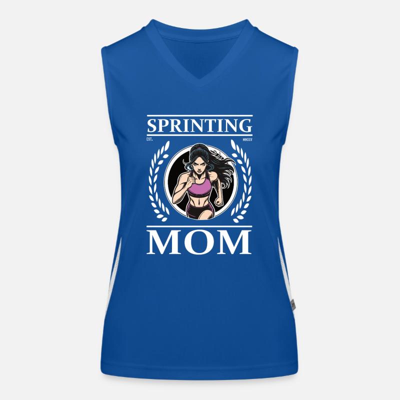 Maman sprinteuse – Mère et sprinteuse Débardeur respirant contrasté Femme