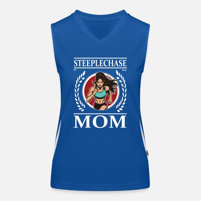 Steeplechace Mom - Course d’obstacles Mother Design Débardeur respirant contrasté Femme