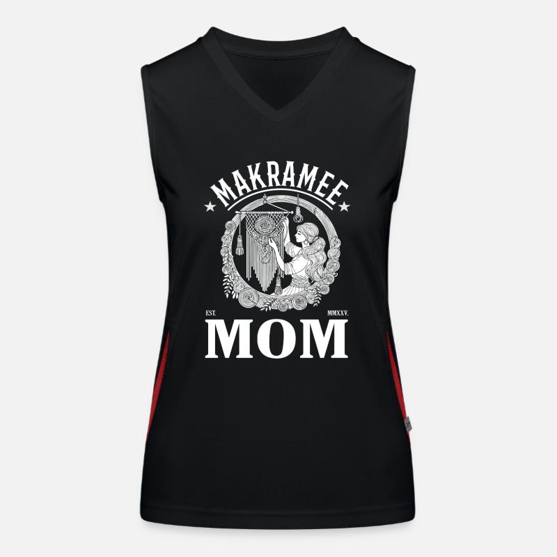 Makramee Mom – Knoten, Kunst & Liebe Funktionelles Kontrast-Tank Top für Frauen