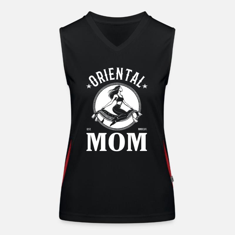 Maman orientale – Amour, force et tradition Débardeur respirant contrasté Femme