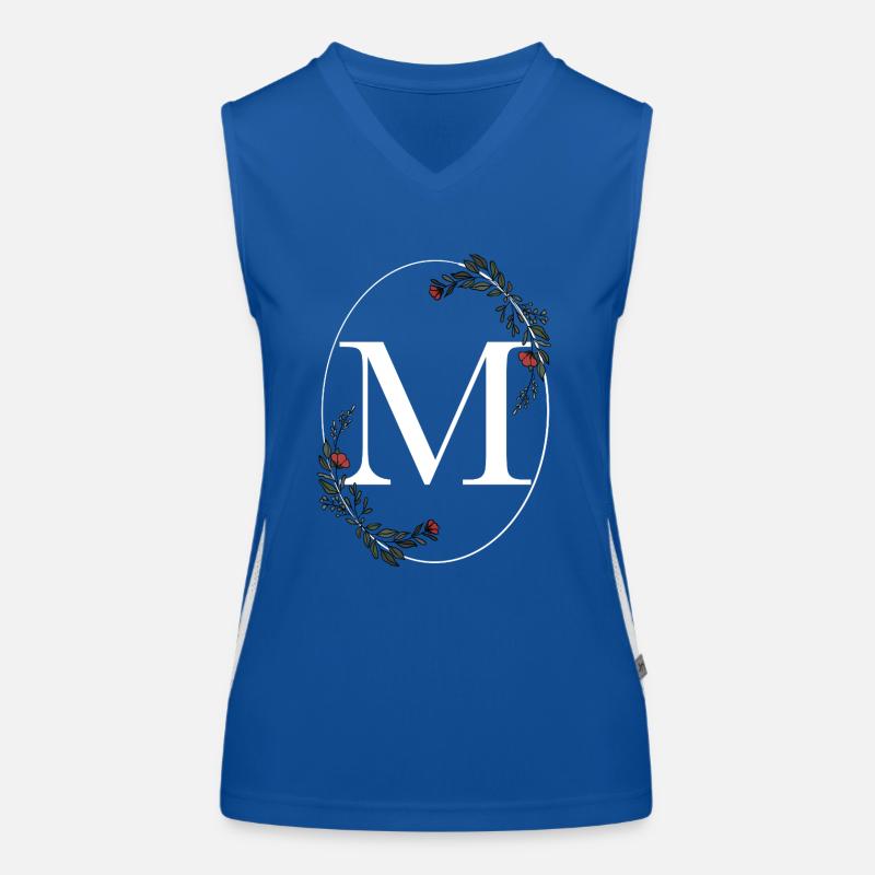 Buchstabe M Funktionelles Kontrast-Tank Top für Frauen