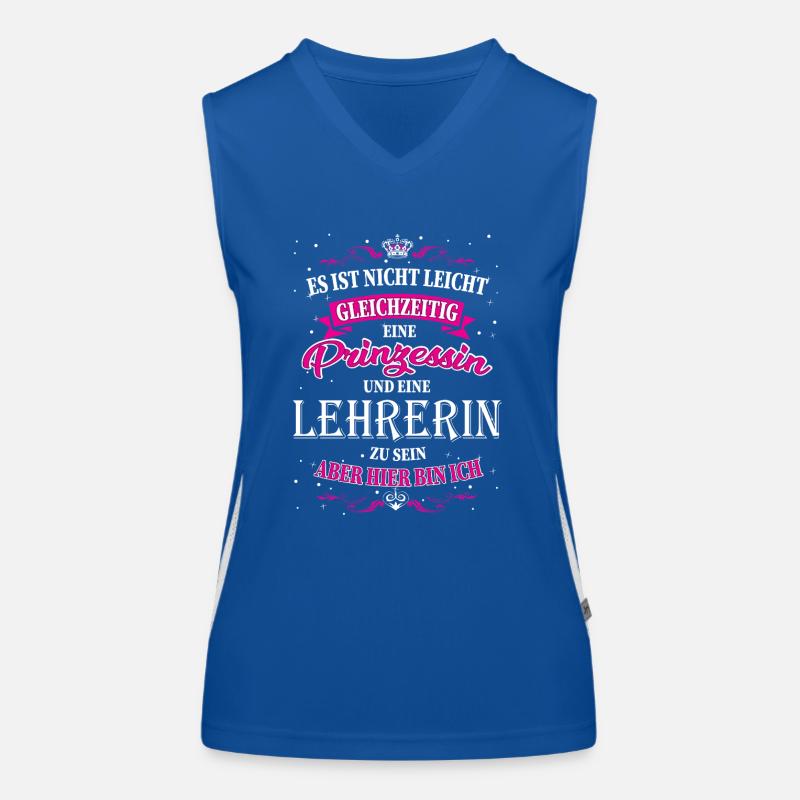 Nicht einfach eine Lehrerin und Prinzessin zu sein Funktionelles Kontrast-Tank Top für Frauen