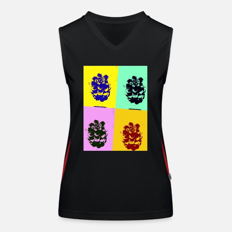 Pine cone Women's Functional Contrast Tank Top