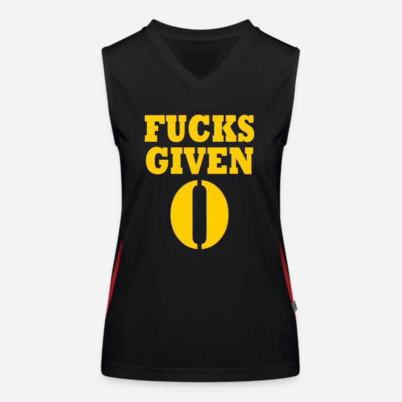 Zero fucks given Débardeur respirant contrasté Femme