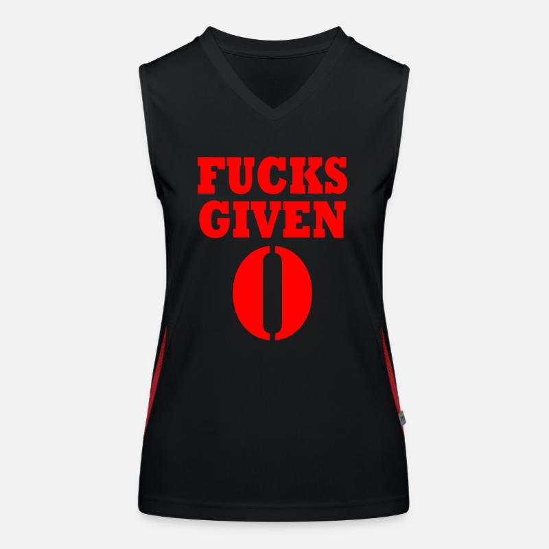 Zero fucks given Funktionelles Kontrast-Tank Top für Frauen