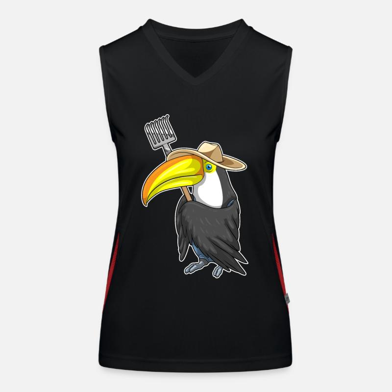 Toucan Farmer Rake Women's Functional Contrast Tank Top