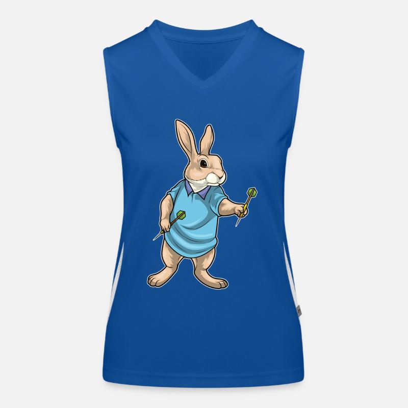 Hase Dart Dartpfeil Funktionelles Kontrast-Tank Top für Frauen