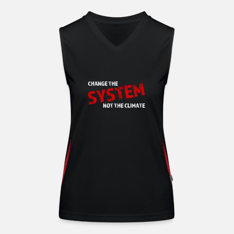 Student demo against climate change Women's Functional Contrast Tank Top