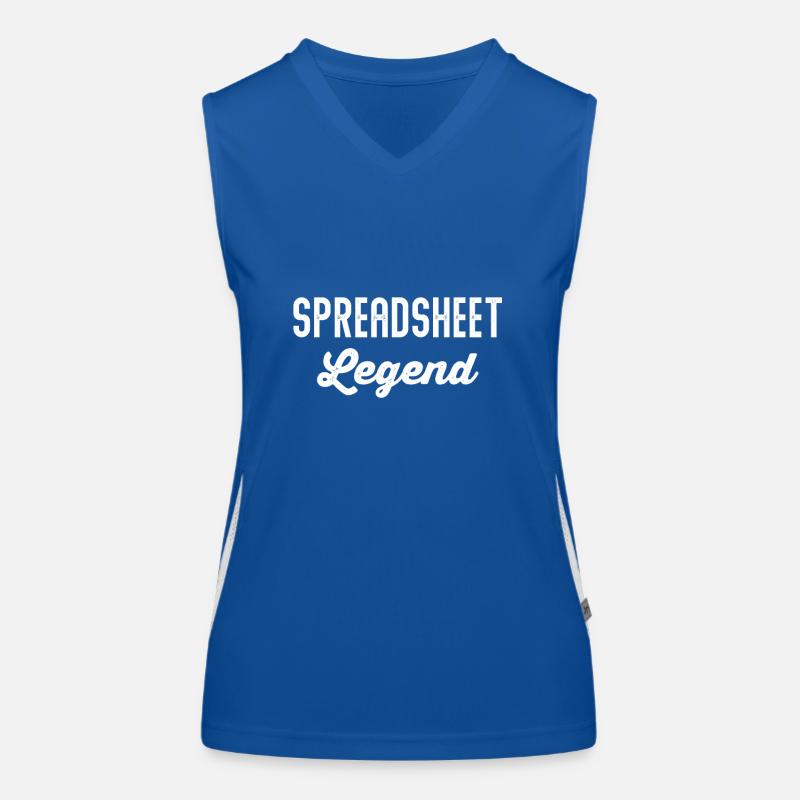 Spreadsheet Legend Table Accountant Controller Women's Functional Contrast Tank Top