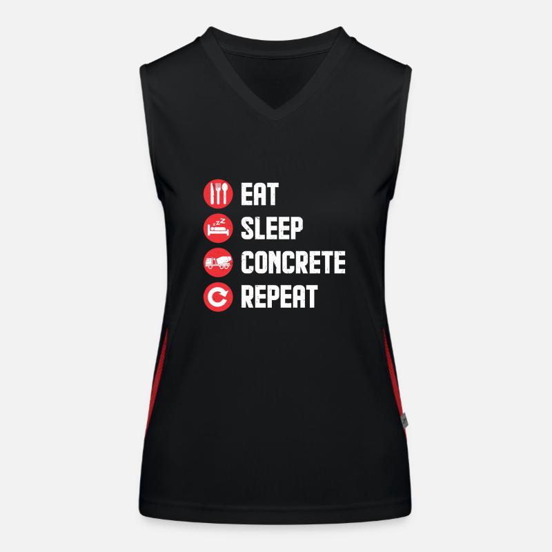 Concrete Worker Concrete Construction Worker Concrete Women's Functional Contrast Tank Top