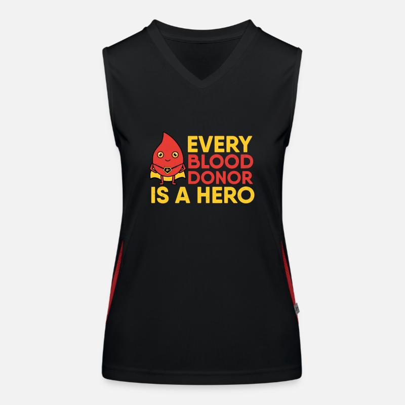 Blutspende Blutspender Blut Spender Spende spenden Funktionelles Kontrast-Tank Top für Frauen