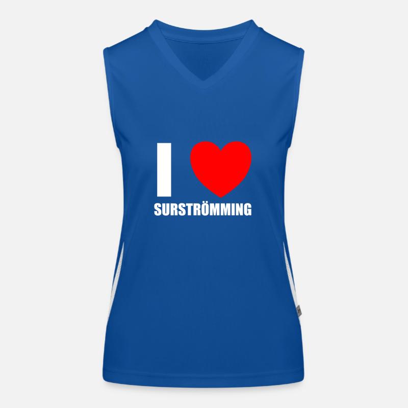 Surströmming Fish Sweden Herring Stinkfish Women's Functional Contrast Tank Top