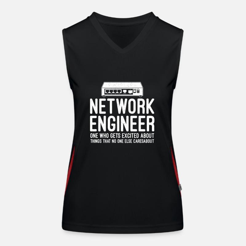 Techniciens de réseau Informatique Réseau Technk IT Débardeur respirant contrasté Femme