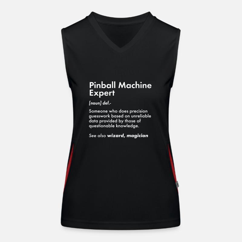 Pinball Master Flipper Machine à sous Jeu Débardeur respirant contrasté Femme