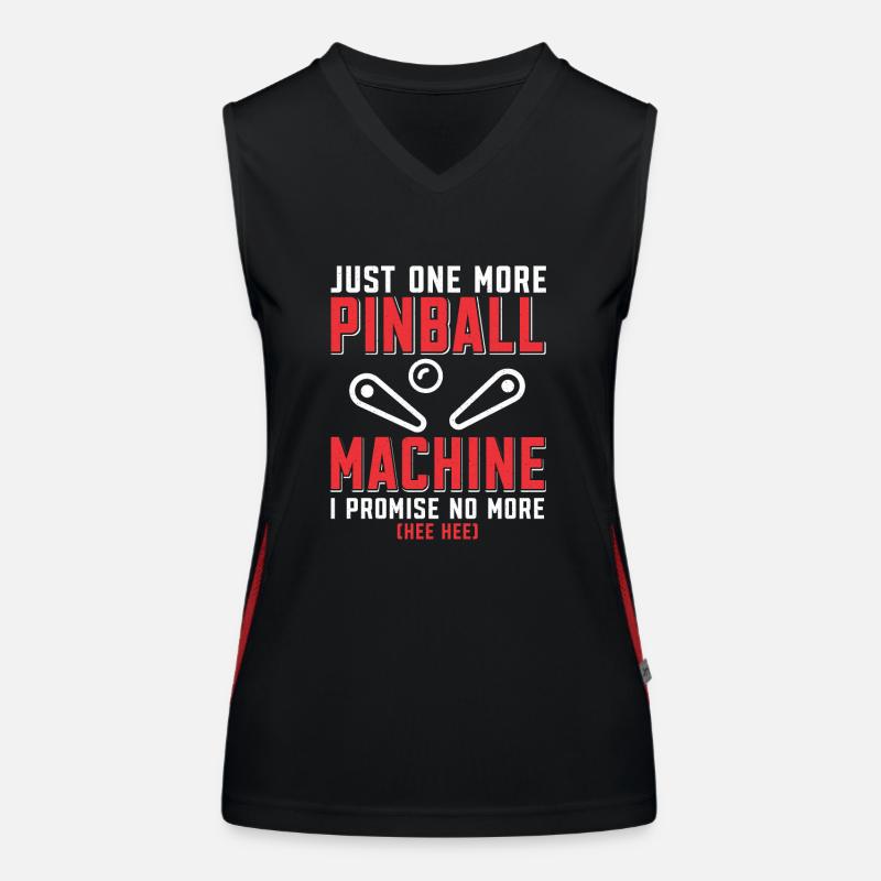 Pinball Master Flipper Machine à sous Jeu Débardeur respirant contrasté Femme