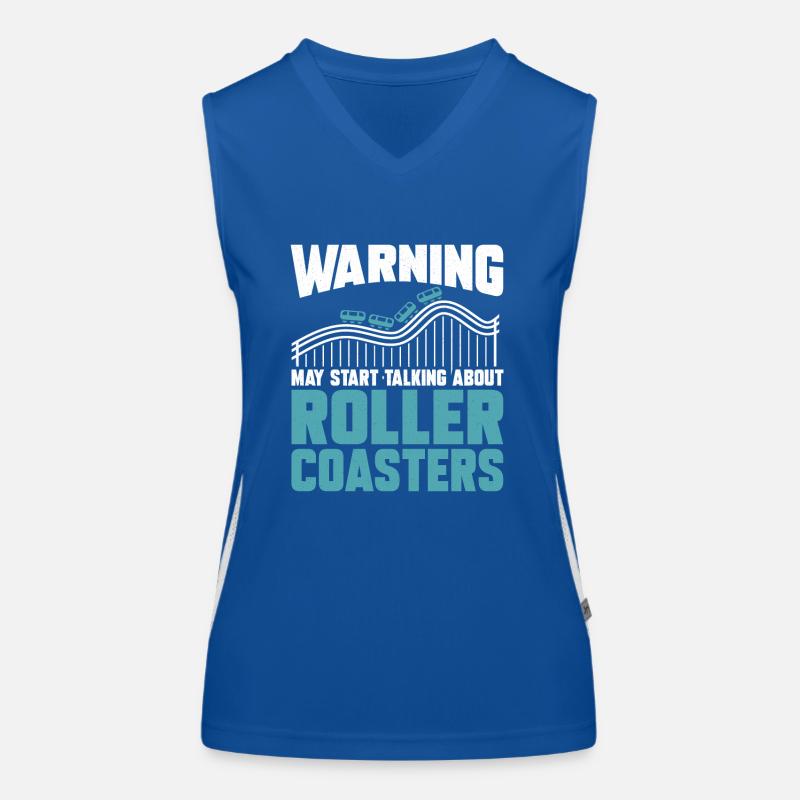 Achterbahn Freizeitpark Vergnügungspark Funktionelles Kontrast-Tank Top für Frauen